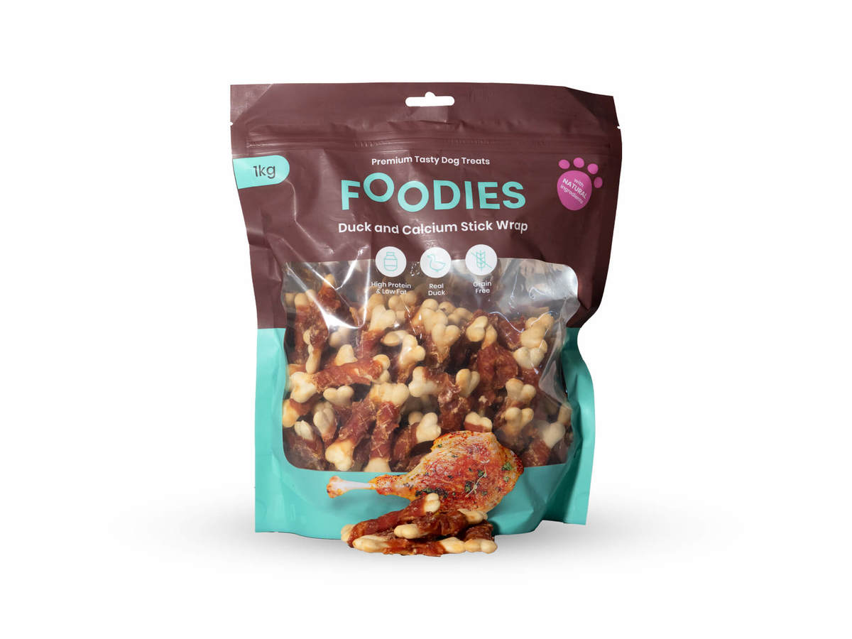 חטיף פודיס FOODIES גלילת ברווז עם עצם סידן 1 ק